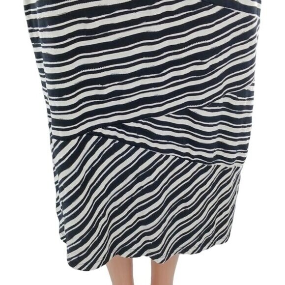 Christopher & Banks Skirt Midi Striped Straight Zebra Pull On Womens Size Small - Picture 3 of 6